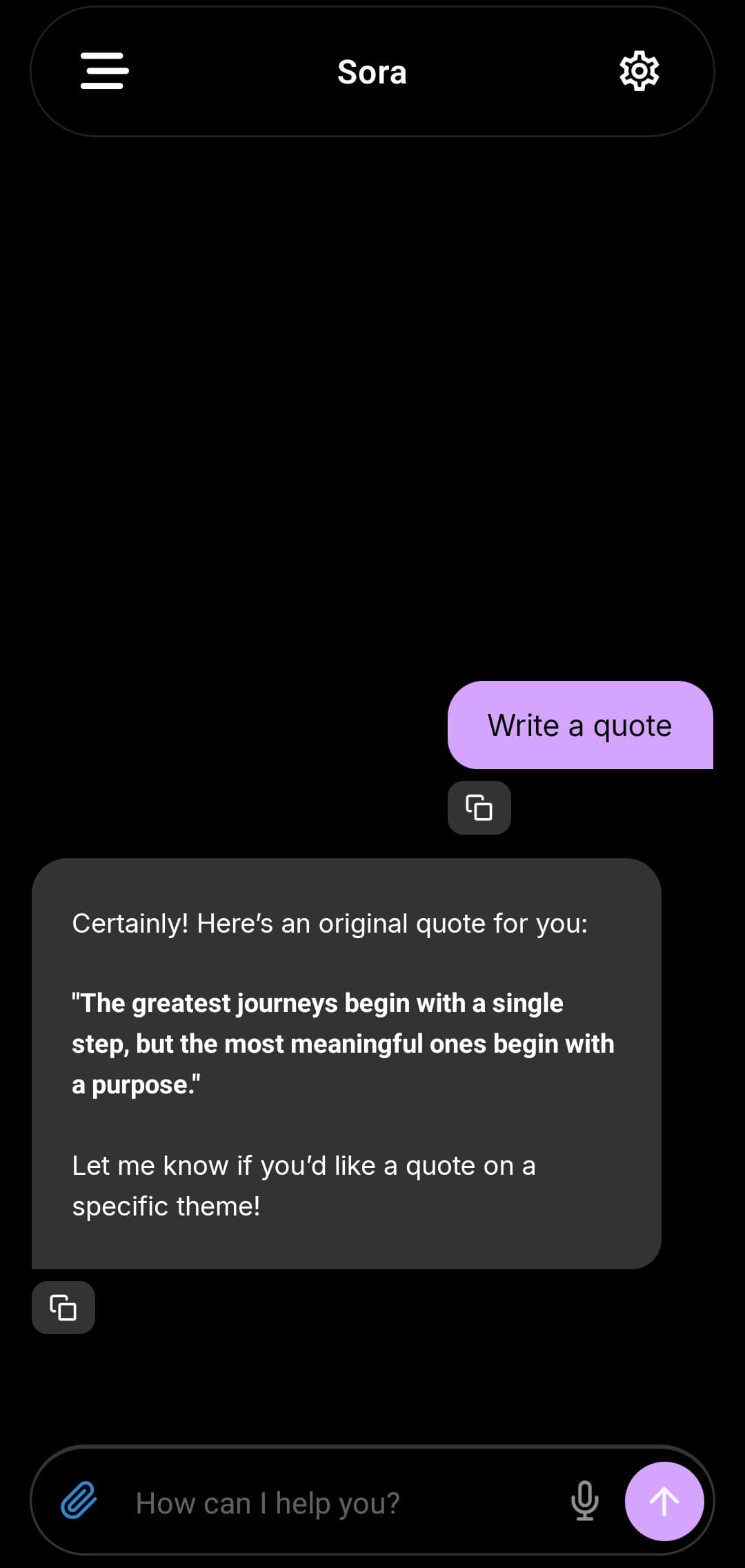 Sora AI – Dark Mode (Android)